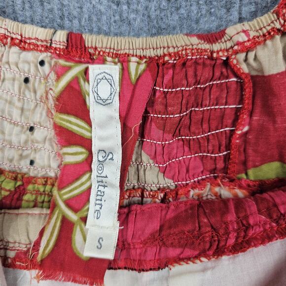 Vintage Solitaire Dress Womens Small Y2K Babydoll Tropical Floral Boho Sundress - Picture 4 of 5